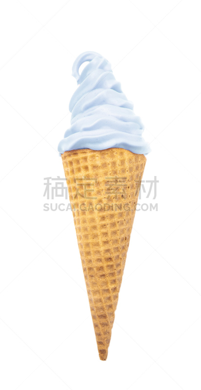 圆锥,蓝色,柔和,上菜,寒冷,奶制品,背景分离,食品,机制冰淇淋,蓝莓