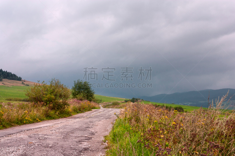 山,斯洛伐克,卡帕锡安山脉,山脉,日利纳,背景,蜿蜒,西,天空,美
