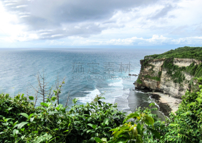 乌鲁瓦度,巴厘岛,悬崖,海洋,风景,水,天空,美,水平画幅,无人