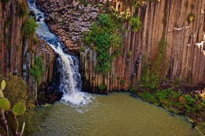 Basaltic Prisms of Santa Maria Regla. Mexico