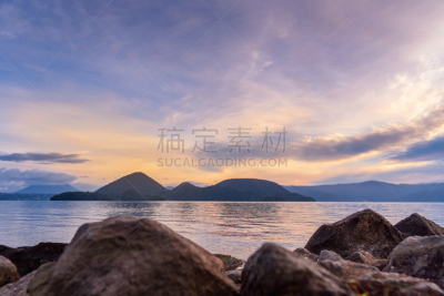 湖,自然美,波浪,岩石,户外,天空,日本,自然,户矢子,档案