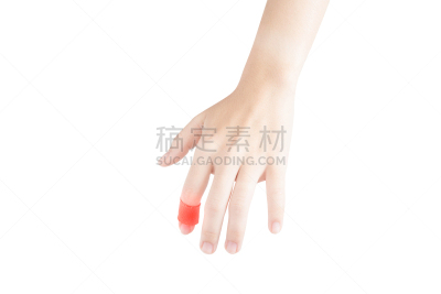 痛苦,白色背景,手指,剪贴路径,女人,锐角,分离着色,部分,药,泰国