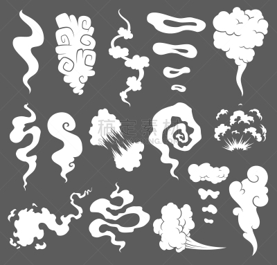 云,浓烟,绘画插图,卡通,芳香的,臭,计算机图标,蒸汽,矢量,香烟