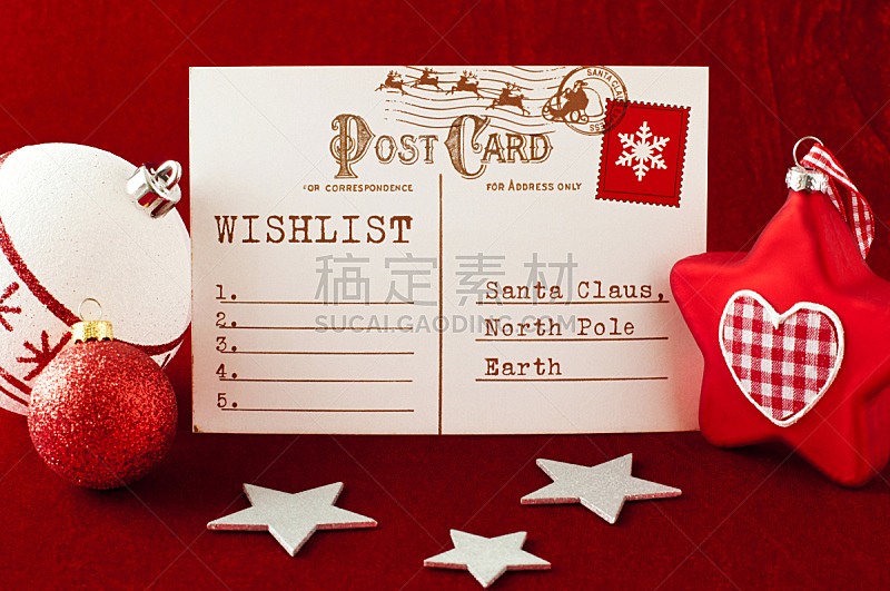 Postkarte für Santa Claus