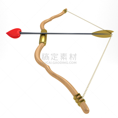 心型,蝴蝶结,丘比特,射箭弓,箭术,灵感,水平画幅,形状,无人,符号
