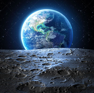 月球,美国,蓝色,看风景,地球,天空,水平画幅,轨道运行,夜晚,绘画插图
