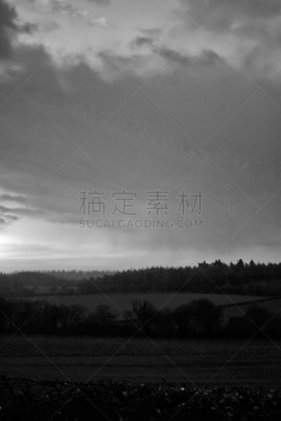 地形,黑白图片,沃敏斯特,威尔特,垂直画幅,天空,无人,早晨,曙暮光,时间