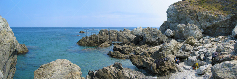 全景,海洋保护区,赛尔贝尔,水,水平画幅,无人,夏天,海岸地形,户外,朱红海岸