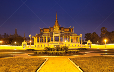 银寺,金边,柬埔寨,过时的,焦点,过去,曙暮光,公园,著名景点,高棉文明