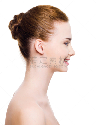 侧面像,人的脸部,女人,垂直画幅,美,美人,健康,白人,完美,仅成年人