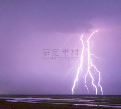 天空,夜晚,紫色,在上面,海洋,暴风雨,气候,水平画幅,云,能源