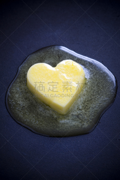 黄油,心型,黄色,奶制品,热,清新,健康食物,垂直画幅,饮食,嫩煎食品