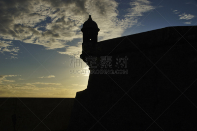 莫罗古堡,圣胡安,波多黎各,圣菲利普,堡圣菲利佩德尔莫罗,墨西哥湾暖流,旧圣胡安,天空,公园,水平画幅