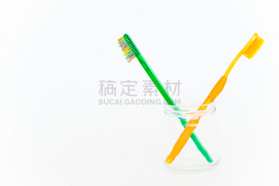 牙刷,白色背景,使用嘴巴,氟,早晨,卫生间,居住区,白色,杯
