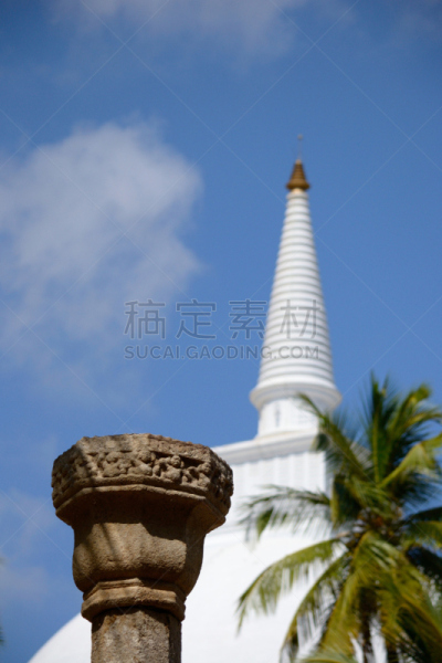 灵性,斯里兰卡,建筑工地,垂直画幅,天空,禅宗,古代文明,无人,古老的,斯里兰卡北部