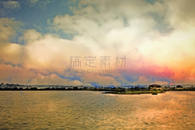 塔霍河,水,天空,水平画幅,地形,无人,古老的,户外,日落,度假