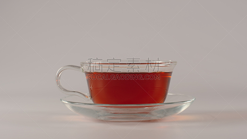 玻璃杯,充满的,红茶,白色背景,饮料,茶,热,背景分离,食品,茶杯