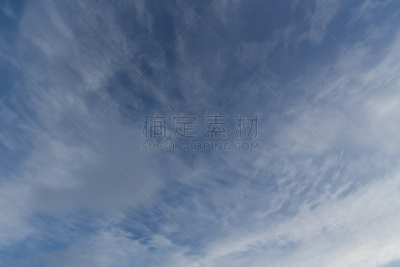 卷云,天空,细的,多层效果,瑞属拉普兰,卷积云,在下面,留白,时段,水平画幅