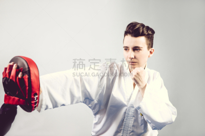 空手道,运动,一个人,和服,武术,套装,肖像,厨师服,儿童,表演