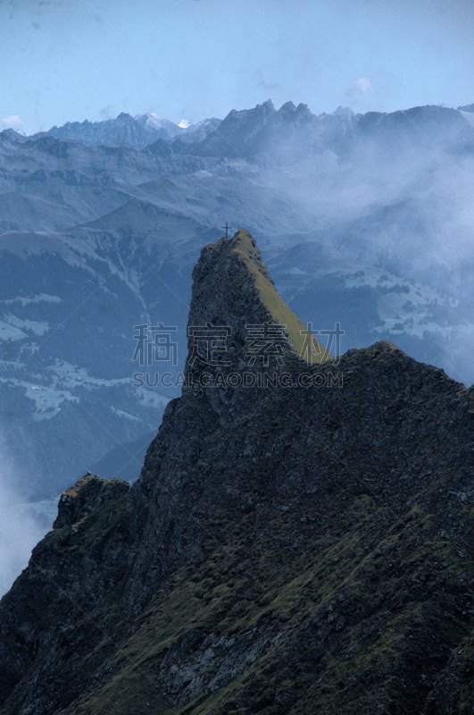 山,萨尔甘斯,陡峭,垂直画幅,风景,图像,阿尔卑斯山脉,瑞士阿尔卑斯山,无人,莱茵河