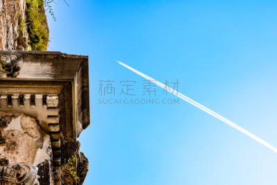在上面,高处,小路,飞机,哈德良大帝陵墓,中央公园门口,旅行者,蓝色,式样,远古的