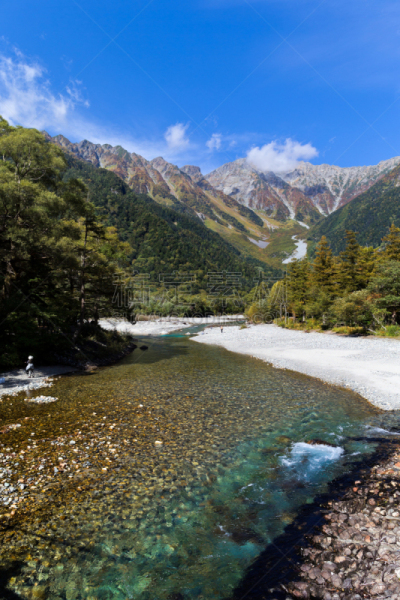 长野县,自然美,梓川,飞驒山脉,日本阿尔卑斯山脉,垂直画幅,天空,美,里山,无人