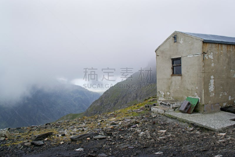 偏远的,风景,住宅房间,史诺顿山,水平画幅,贫瘠的,威尔士,格温内思郡,层云,户外