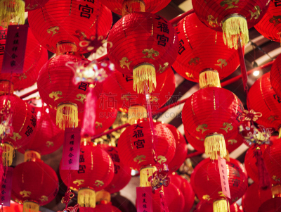 纸灯笼,新加坡,红色,天福宫,中国印章,宫灯百合,中国元宵节,中国灯笼,灯笼,水平画幅