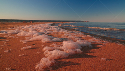 海滩,乌兹别克斯坦,斗篷,咸海,海浪,水,天空,水平画幅,沙子,无人