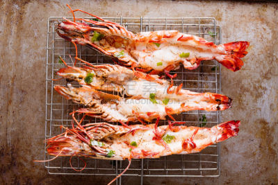 格子烤肉,明虾,乡村风格,jumbon,水平画幅,新加坡,无人,巨大的,海产,虾