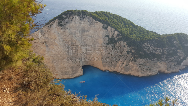 扎金索斯,希腊,非凡的,在上面,看风景,岩石,沉船湾,自然,自然现象