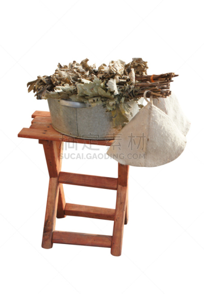 个人随身用品,扫帚,骨盆,吧椅,木制,浴盆,白桦,帽子,俄罗斯浴室,垂直画幅