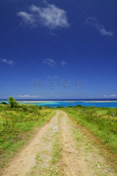 路,海洋,石垣岛,自然,垂直画幅,天空,度假胜地,地形,无人,蓝色