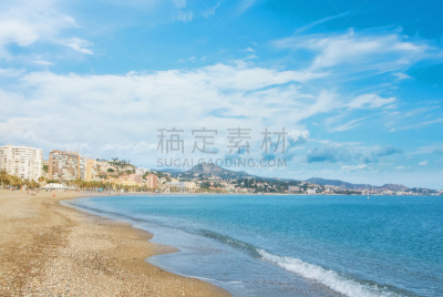 马拉加省,都市风景,海滩,冬天,安达卢西亚,城市,太阳,海洋,西班牙,酒店