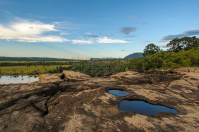 委内瑞拉,canaima,自然,南美,天空,水平画幅,地形,无人,蓝色,夏天