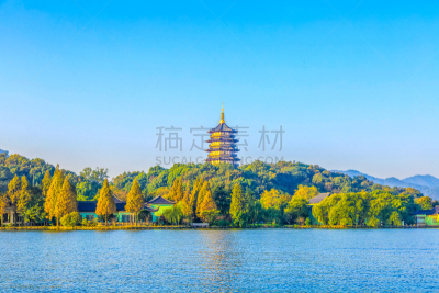 杭州,风景,俄亥俄河,西湖,水,天空,夏天,光,湖