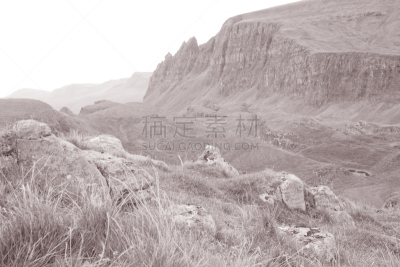 特罗尼什半岛,斯凯岛,基瑞陵,奎朗峰,自然,水平画幅,地形,山,岩石,无人