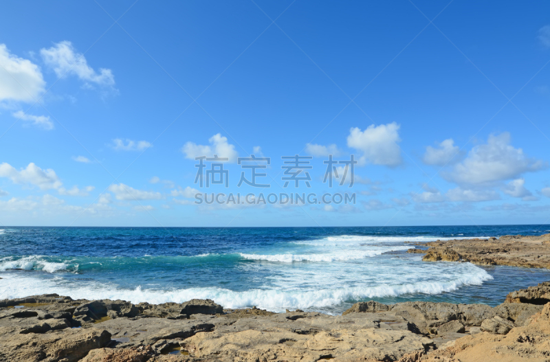 蓝色,黄色,萨萨里,暗色,云,色彩鲜艳,自然美,海岸线,绿松石色,波浪