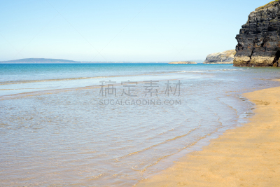 天空,蓝色,海洋,巴利巴宁,水,戈尔韦,度假胜地,水平画幅,沙子,无人
