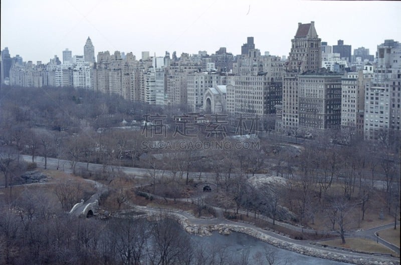 纽约,中央公园,1982,公园,休闲活动,水平画幅,山,进行中,参观者,健康