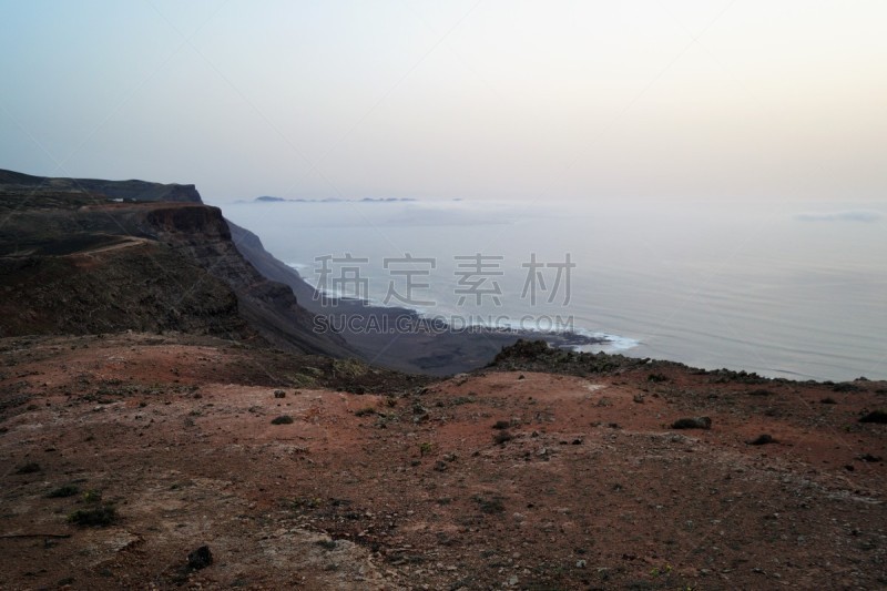 兰萨罗特岛,岛,la graciosa,西班牙,加那利群岛,水,天空,群岛,水平画幅,无人