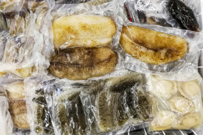 清新,鲍鱼,冻结的,海参,商务,冰柜,华贵,食品,动物,动物皮