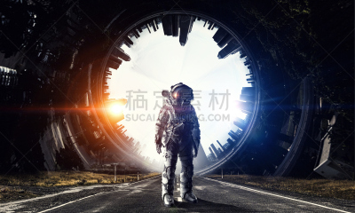 宇航员,太空,复合媒材,俄罗斯宇航员,星系,月亮,深的,自然,创世纪,地球