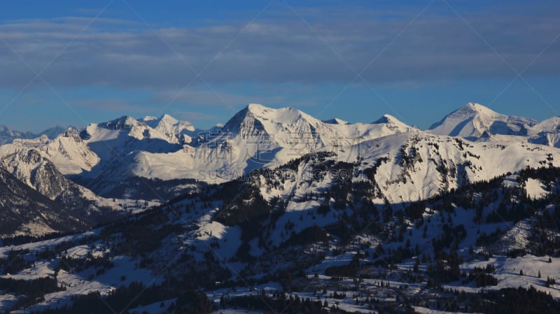 冬天,山,天空,水平画幅,雪,无人,户外,运动,阿尔卑斯山脉,深雪