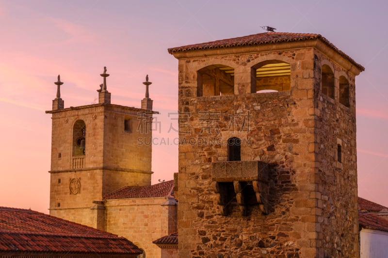 Caceres monumental city Extremadura Spain