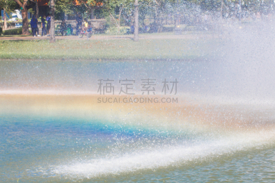 彩虹,真爱永恒,自然,水,美,新的,水平画幅,无人,喷泉,蓝色