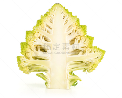清新,白色,罗马花椰菜,绿色,分离着色,蔬菜,螺线,背景分离,食品,凝乳酪