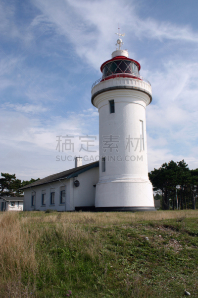 灯塔楼,丹麦币,垂直画幅,天空,半岛,了望塔,夏天,建筑外部,观测点,户外