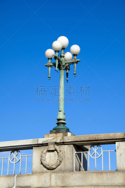 街道,桥,浪速,垂直画幅,天空,无人,蓝色,大阪市,日本,东亚