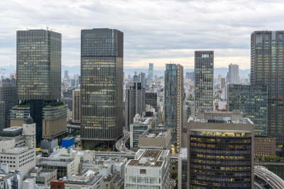 都市风景,地形,日本,大阪府,城市天际线,天守阁,通天阁,日本城堡,奈良县,日本武士